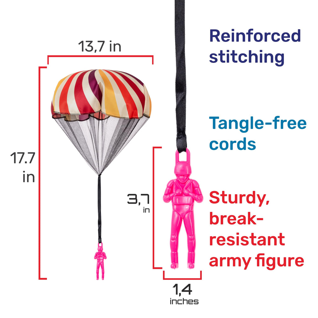 nutty toys Parachute Men – Tangle-Free Flying Toy for Kids Ages 3-12, Outdoor & Indoor Play