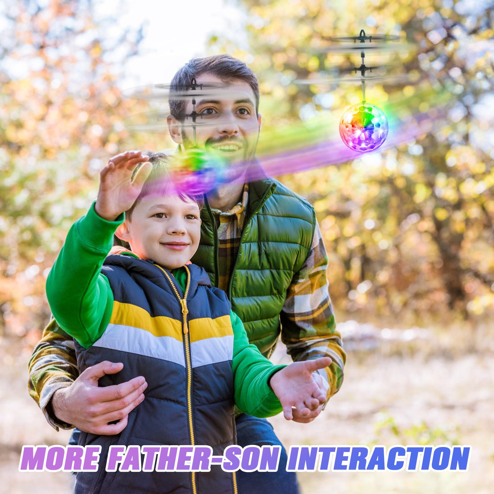 Ocditikl Flying Orb Ball – Hand-Controlled, Rechargeable, with LED Lights, for Kids Ages 6+