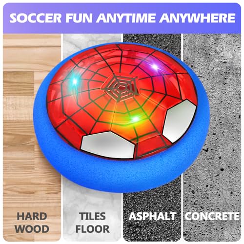Ocditikl Hover Soccer Ball with LED Lights & Foam Bumper – Air Floating Soccer Toy for Kids Ages 5-12