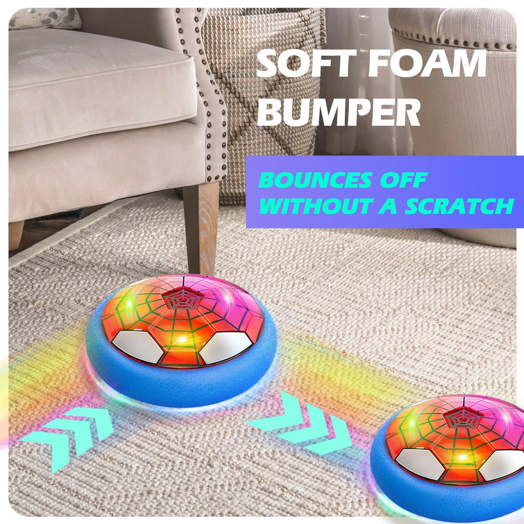 Ocditikl Hover Soccer Ball with LED Lights & Foam Bumper – Air Floating Soccer Toy for Kids Ages 5-12
