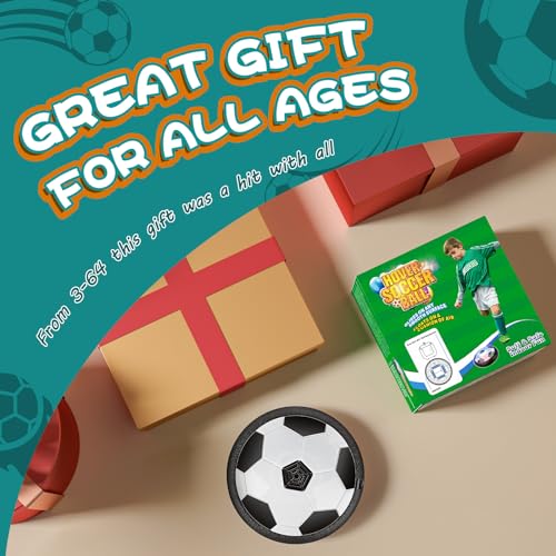 Ocditikl LED Hover Soccer Ball – Light Up Toy for Kids Ages 4-12, Indoor Floating Disc with Foam Edge, Includes Batteries