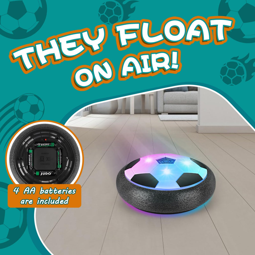 Ocditikl LED Hover Soccer Ball – Light Up Toy for Kids Ages 4-12, Indoor Floating Disc with Foam Edge, Includes Batteries