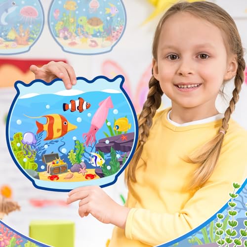 Ocean Animal Sticker Craft Kit - 24 Sets of DIY Under the Sea Scenes for Kids