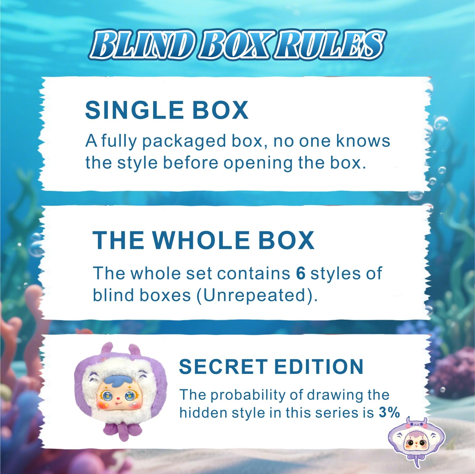 Ocean Mobilization Series Plush Doll Blind Box – 7 Random Styles, Scented Collectible Toy by VoyaBliss