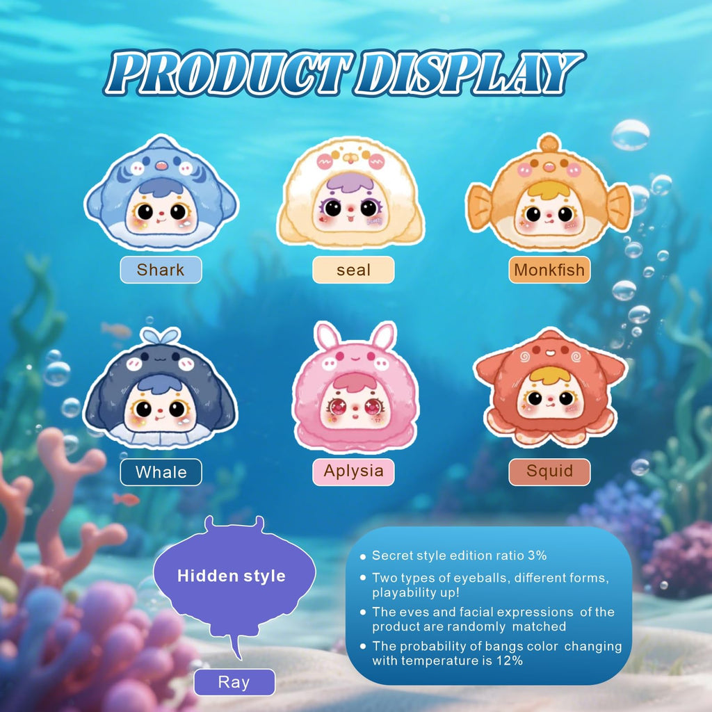 Ocean Mobilization Series Plush Doll Blind Box – 7 Random Styles, Scented Collectible Toy by VoyaBliss