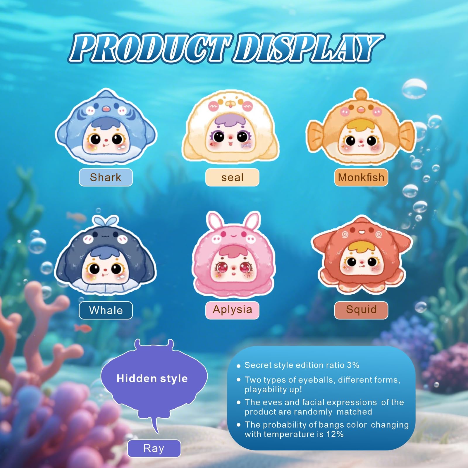 Ocean Mobilization Series Plush Doll Blind Box – 7 Random Styles, Scented Collectible Toy by VoyaBliss