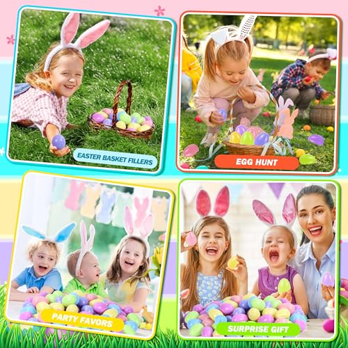 OCTERIC 120-Pack Fillable Plastic Easter Eggs - Pastel, 2.3", Bulk for Hunt, Basket, Party, Classroom