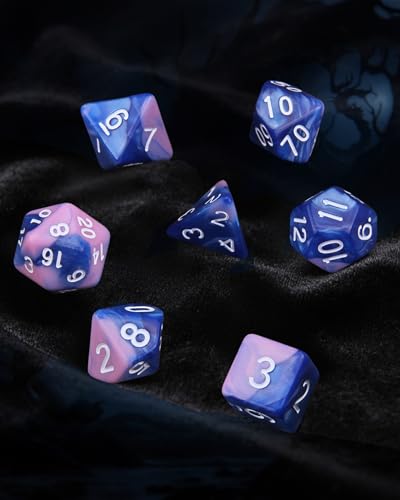 ODINROLL 42-Piece Polyhedral Dice Set - 6 Complete RPG Sets with Bag for D&D, Pathfinder