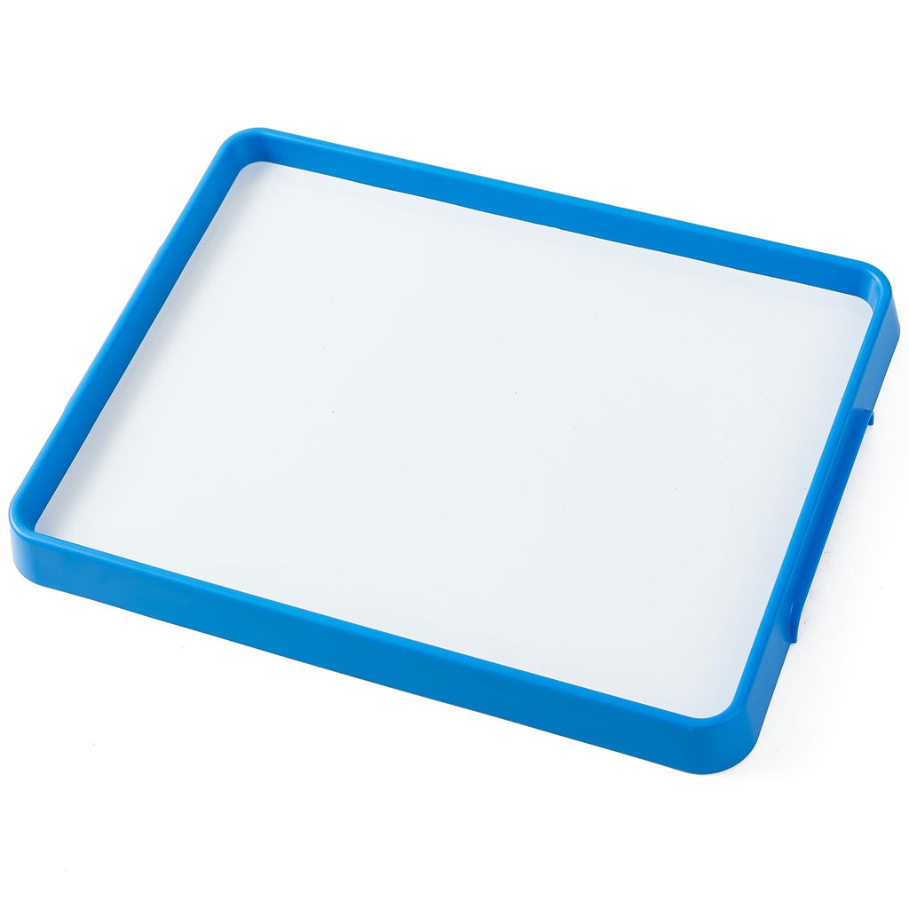 Odoorgames Magnetic Dry Erase Board for Kids – 13.2" x 10" Stackable Tray with Handle – Blue