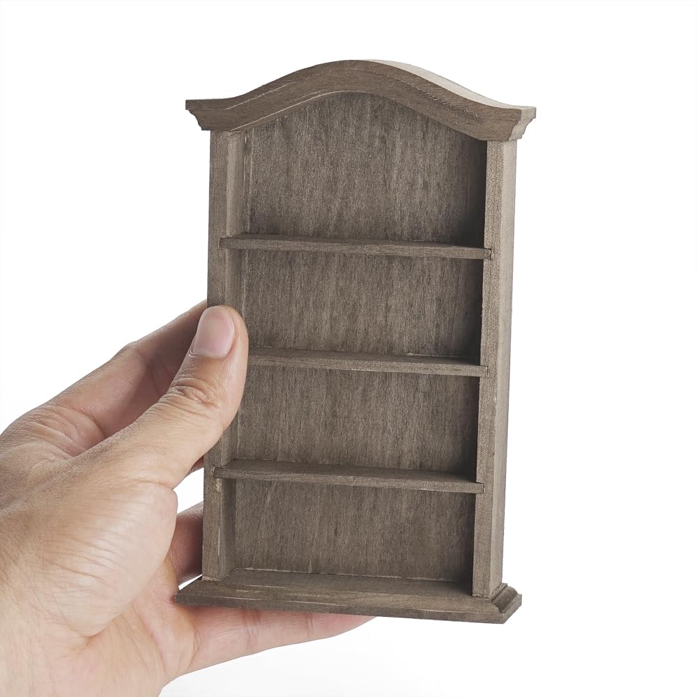 Odoria 1/12 Scale Miniature Bookshelf for Dollhouse – 3.7x1.1x6.1 Inch Retro Bookcase