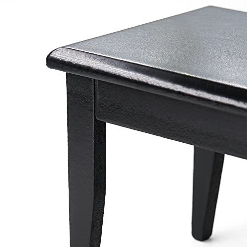 Odoria 1/12 Scale Miniature Dining Table and Chairs Set for Dollhouse - Black