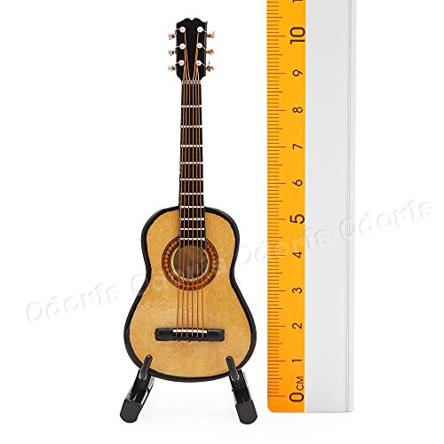 Odoria 1/12 Scale Miniature Guitar with Carrying Case for Dollhouse Décor