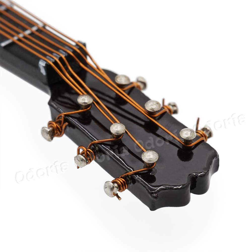 Odoria 1/12 Scale Miniature Guitar with Carrying Case for Dollhouse Décor