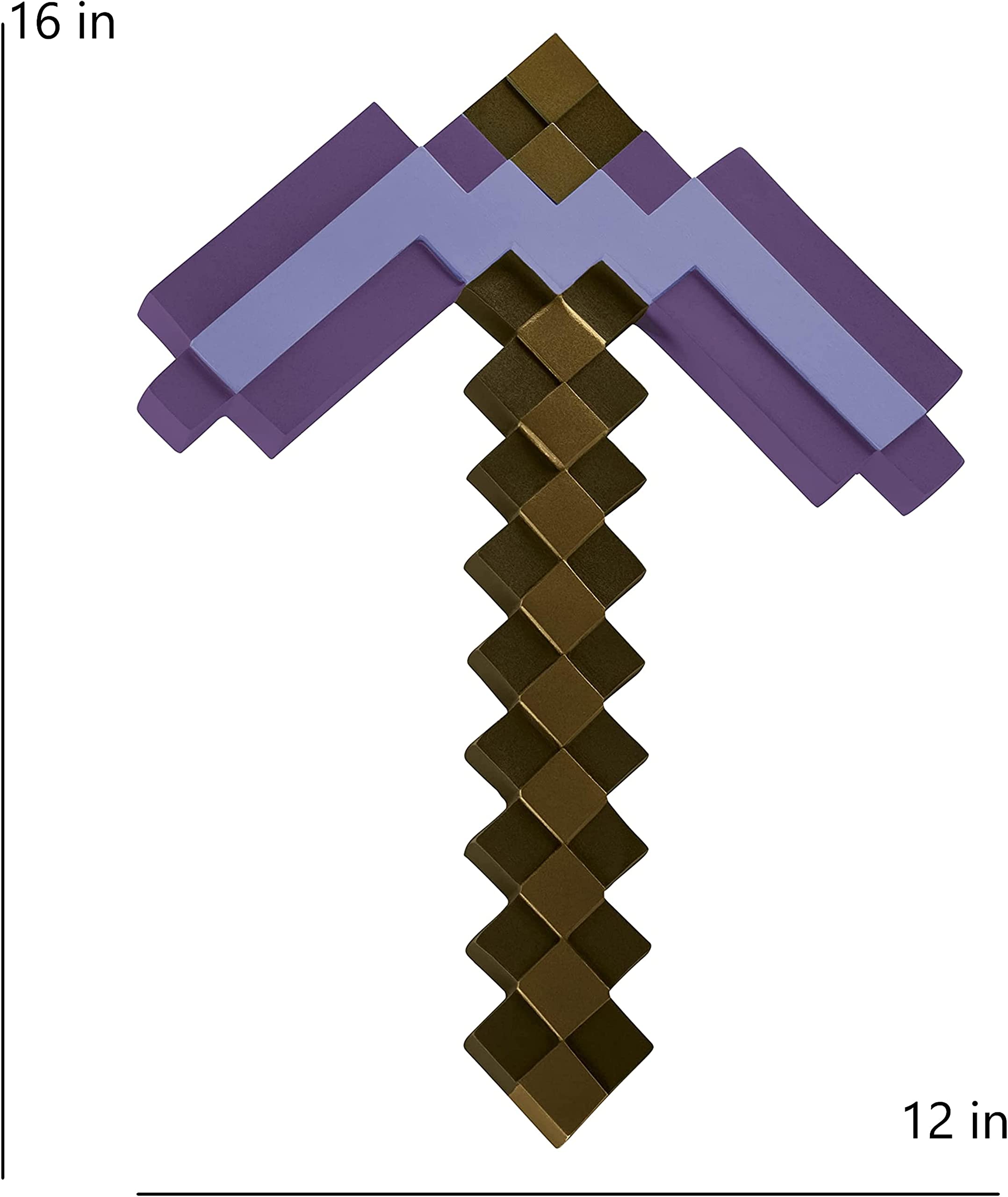 Official Minecraft Enchanted Purple Pickaxe Costume Prop for Kids, 20.25 Inches