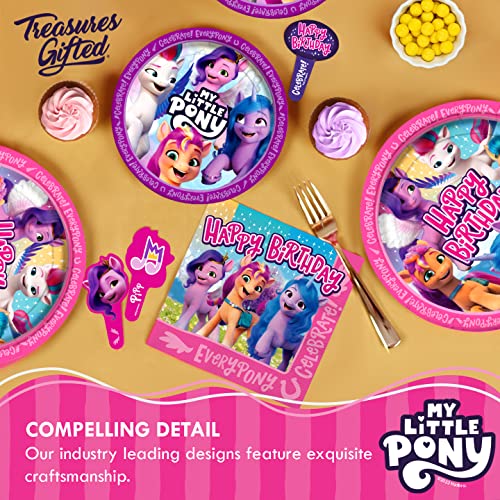 Officially Licensed My Little Pony Plastic Tablecloth 54x108 Inches - Mane 5 Characters