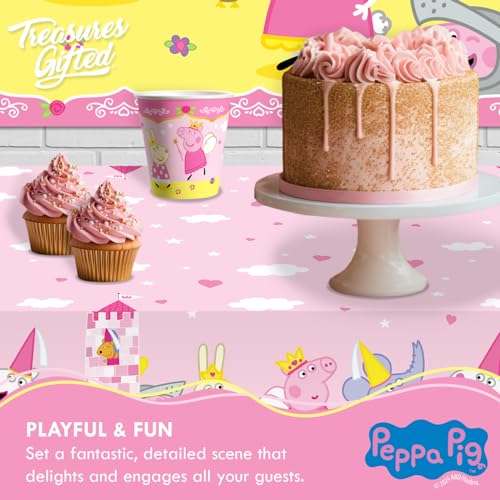 Officially Licensed Peppa Pig Tablecloth – Large Rectangular 54x108 Inch Plastic Disposable Birthday Party Decorations by Treasures Gifted