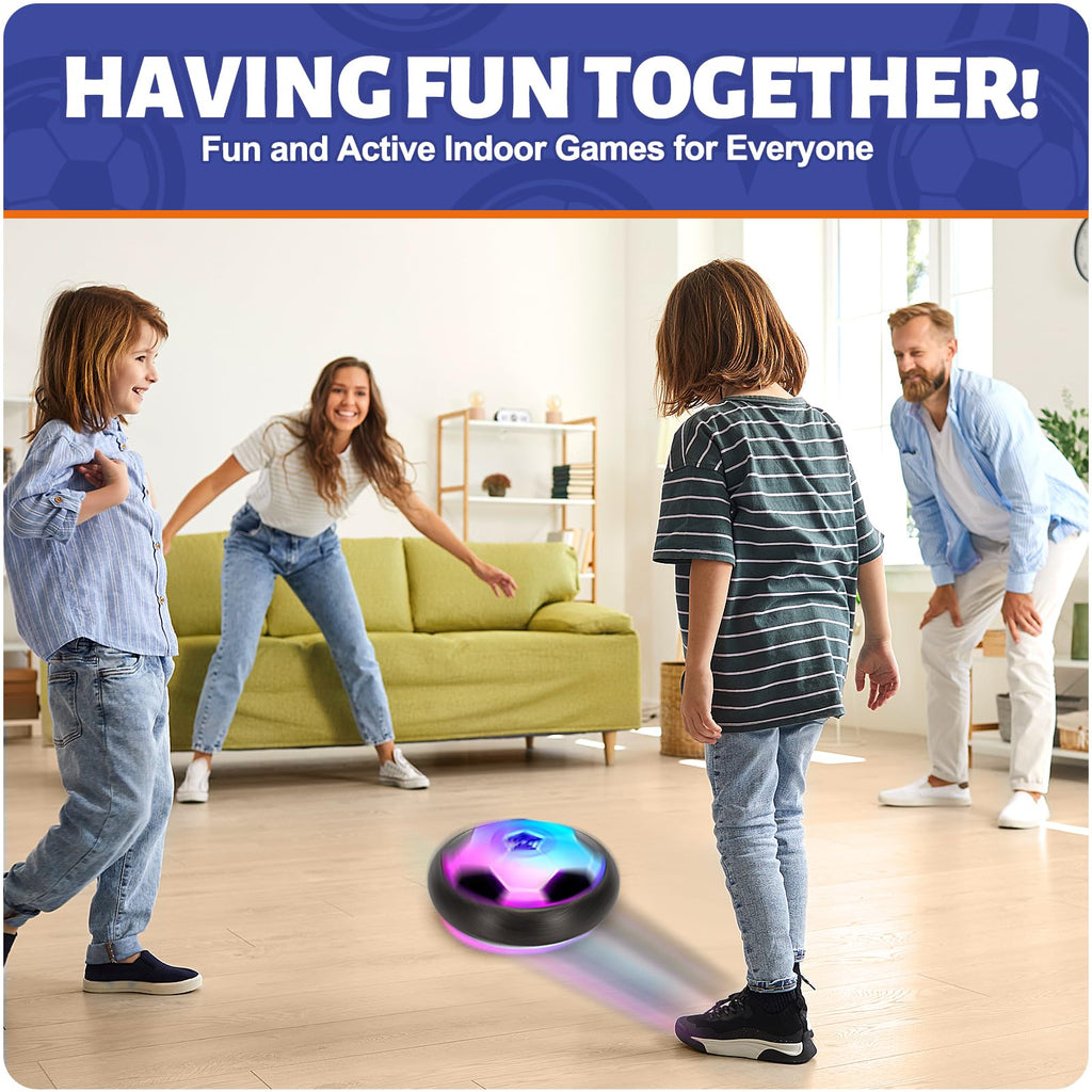 Officygnet Hover Soccer Ball with LED Lights for Kids Ages 4-12 - Indoor Air Floating Soccer Toy