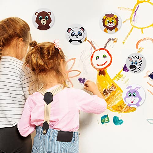 OFOWOL 1000 Cute Animal Stickers - 2 Rolls, 16 Designs, 1 Inch - Perfect for Classroom Rewards & Crafts