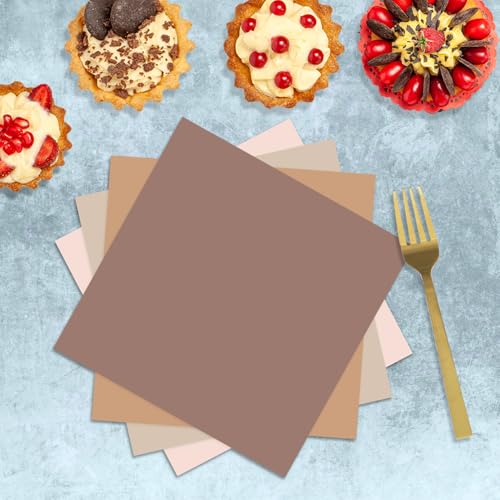Oigco 60-Piece Brown Boho Paper Plates and Napkins Set – Gradient Dinner & Dessert Plates for Baby Shower, Birthday, Wedding Party Supplies