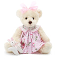 Oitscute 10" Plush Teddy Bear in Pink Dress with Rabbit Design – Soft Stuffed Animal for Ages 1+