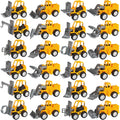OJYUDD Set of 24 Mini Construction Vehicles – Pull-Back Toy Trucks for Kids, Party Favors, and Rewards