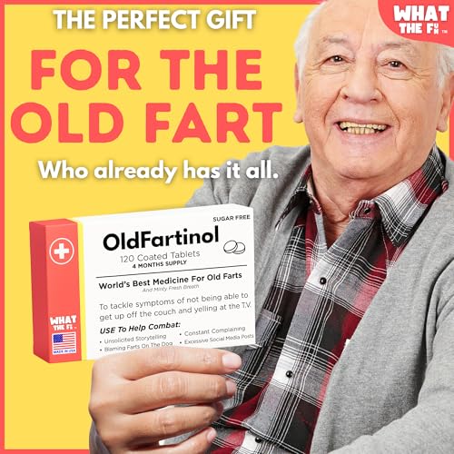 Old Fart Joke Box with 120 Sugar-Free Mints – Hilarious Birthday Gag Gift for 30th to 80th