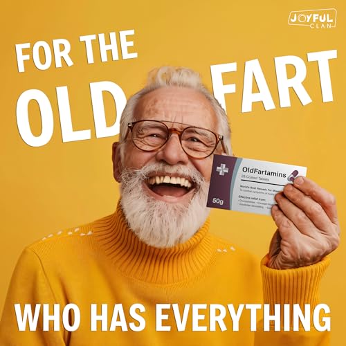 OldFartamins Funny Prank Pill Box with Candy – Gag Gift for Men & Women, 30th-70th Birthday