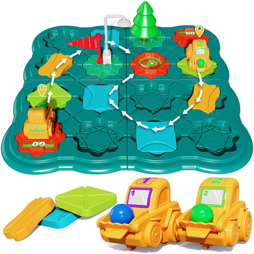 Olfrid STEM Logic Road Builder Game – 120+ Levels Maze Puzzle for Kids Ages 3-8