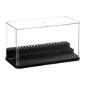 OLYCRAFT Acrylic Minifigure Display Case – 3-Layer Black Showcase for Action Figures, Blocks, Dustproof Storage – 7.09 x 3.54 x 1.26 Inches