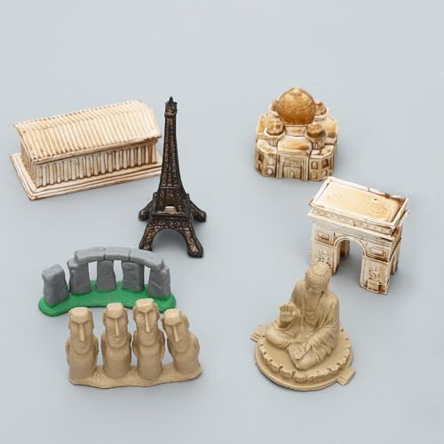 ONEST 20-Piece World Landmark Miniature Figurines Set for Kids & Adults