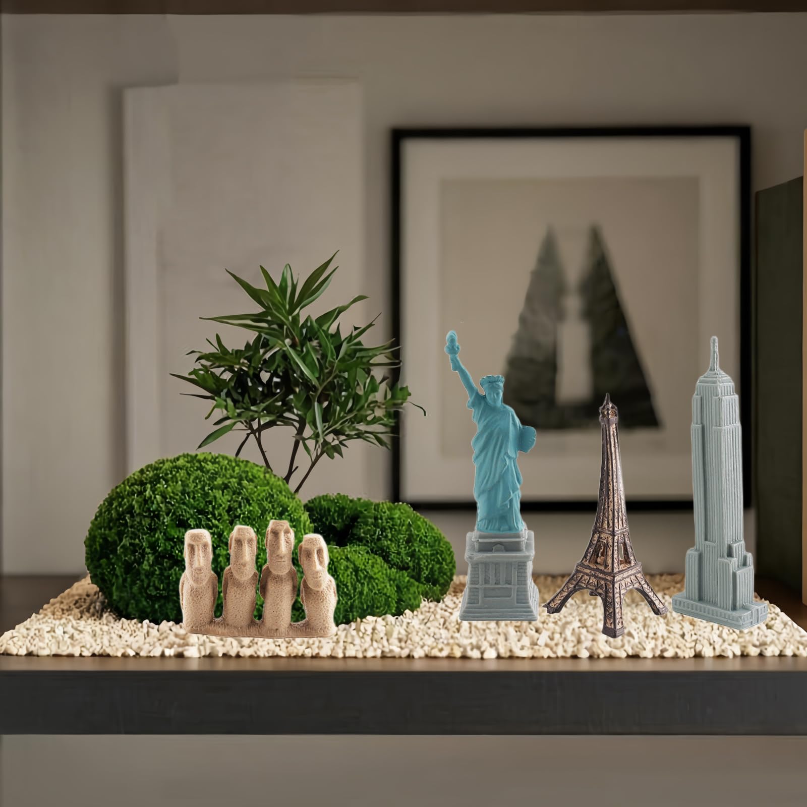 ONEST 20-Piece World Landmark Miniature Figurines Set for Kids & Adults
