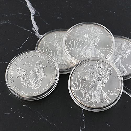 OnFireGuy 10-Pack H40 Air-Tite Coin Capsules – 40.6mm Clear Acrylic Holders for 1oz Silver Eagles, Pandas, and More