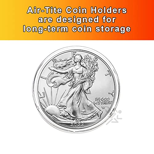 OnFireGuy 10-Pack H40 Air-Tite Coin Capsules – 40.6mm Clear Acrylic Holders for 1oz Silver Eagles, Pandas, and More