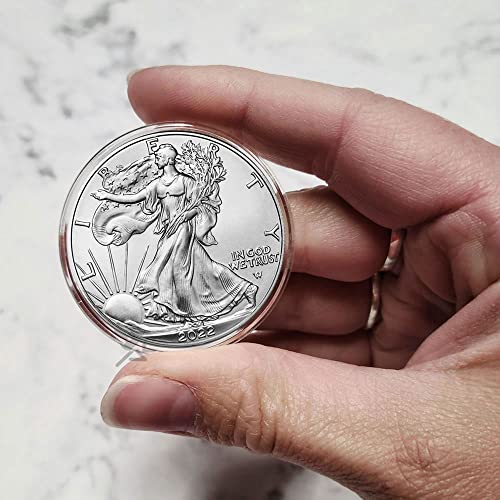 OnFireGuy 10-Pack H40 Air-Tite Coin Capsules – 40.6mm Clear Acrylic Holders for 1oz Silver Eagles, Pandas, and More
