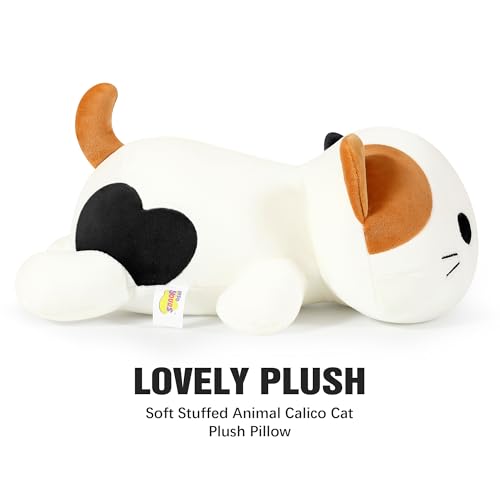 Onsoyours Calico Cat Plush Toy - 9" Soft Stuffed Kitten Pillow for Kids and Collectors