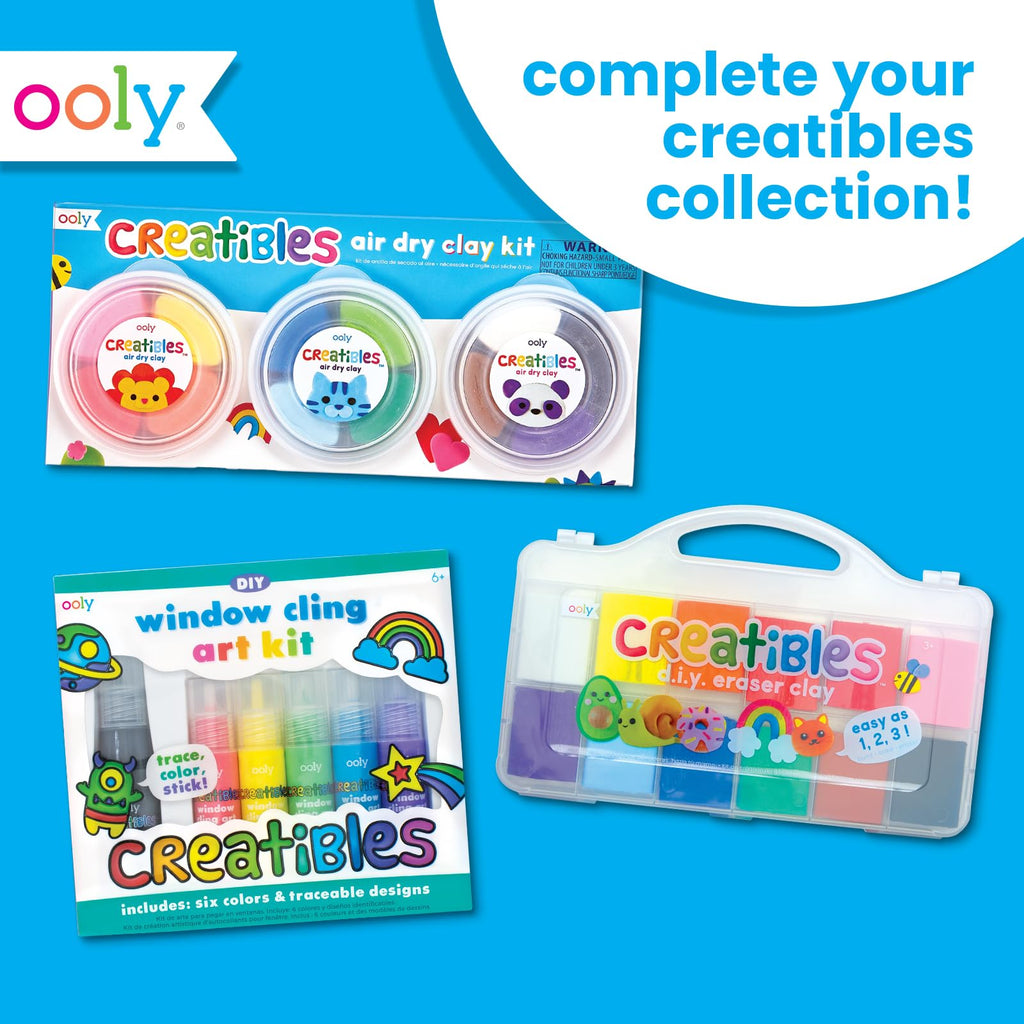 Ooly Creatibles Air Dry Clay Kit - 12 Colors with 3 Shaping Tools for Kids