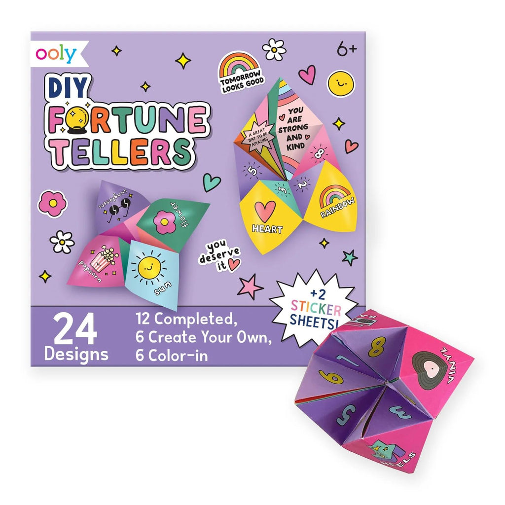 Ooly DIY Paper Fortune Teller Kit – 24 Designs, Stickers, Ages 6+