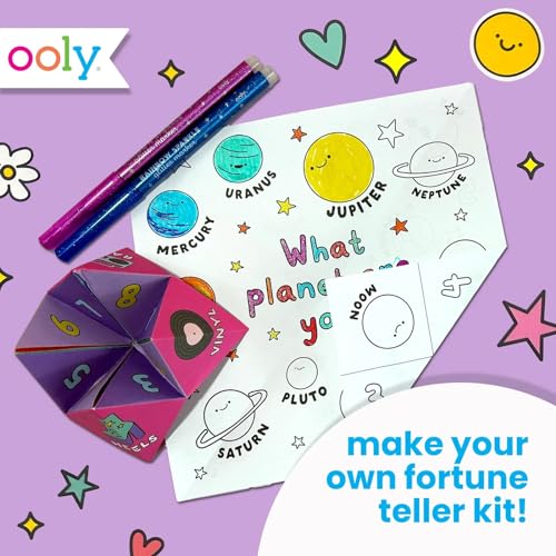 Ooly DIY Paper Fortune Teller Kit – 24 Designs, Stickers, Ages 6+