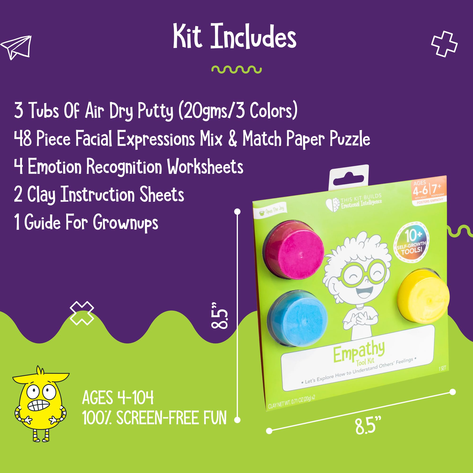 Open The Joy Empathy Builder Toolkit: Social Emotional Learning Toys for Kids Ages 4+