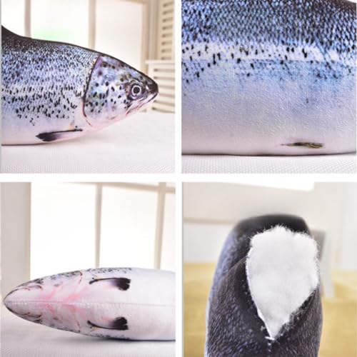 OPHRBU 24-Inch Simulation Fish Plush Pillow – Soft Stuffed Toy with Adjustable Filling