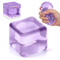 Opllsai Oversized Dense Gel Stress Cube (2.55") – Firm Slow-Rise Fidget Toy for Anxiety Relief