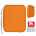 Orange Yoto Card Holder – 96 Pocket Portable Binder with 12 Removable Sleeves