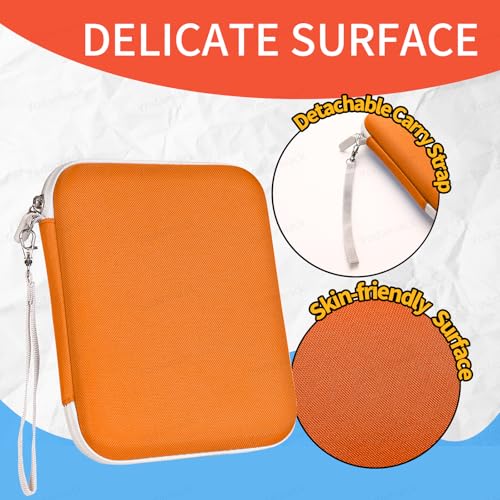Orange Yoto Card Holder – 96 Pocket Portable Binder with 12 Removable Sleeves