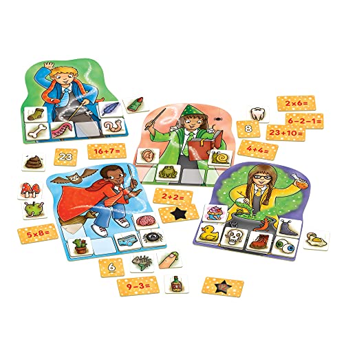 Orchard Toys Magic Maths Game – Wizard-Themed Math Practice for Ages 5-7, 2-4 Players