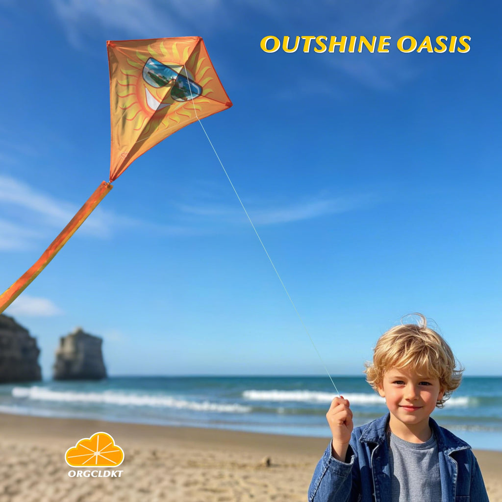 ORGCLDKT-33 Diamond Kite for Kids – Beginner-Friendly with Pre-Fitted Frames and Tandem Flying Kit
