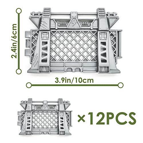 Oriate 12-Piece Dinosaur Cage Fence Playset – Expandable Toy Enclosure for Dino World Figures