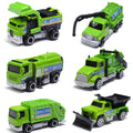 Oriate 1:64 Die-Cast Sanitation Vehicle Set – Garbage Trucks, Sweepers & Suction Cleaners for Kids 3+