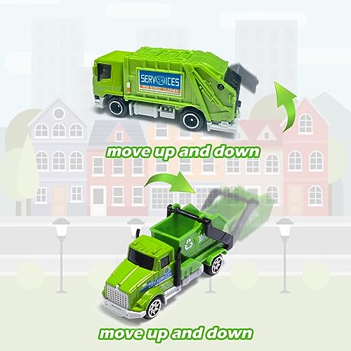 Oriate 1:64 Die-Cast Sanitation Vehicle Set – Garbage Trucks, Sweepers & Suction Cleaners for Kids 3+