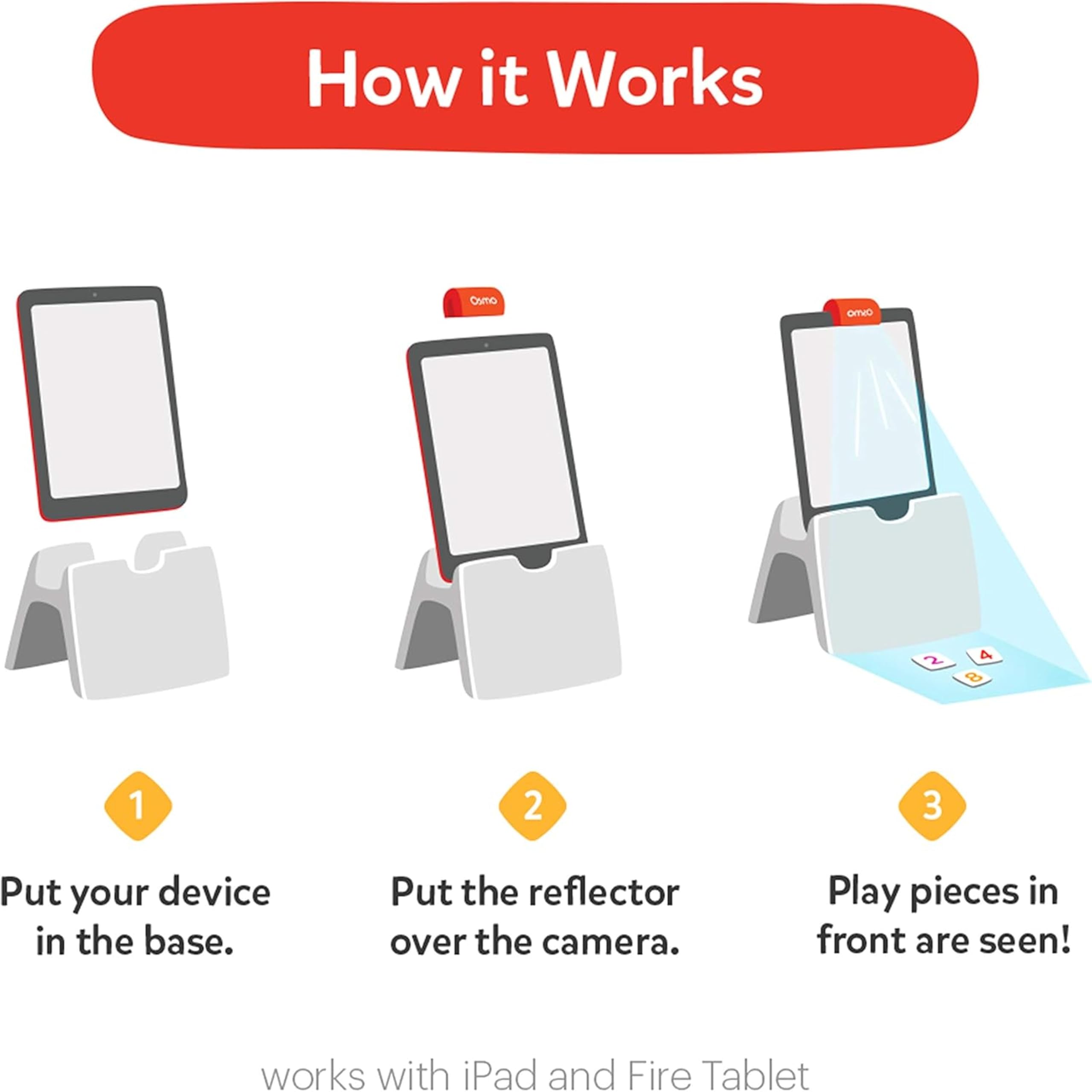 Osmo Little Genius Sticks & Rings - Hands-On Letter Formation & Creative Play for Ages 3-5 (iPad/Fire Tablet)