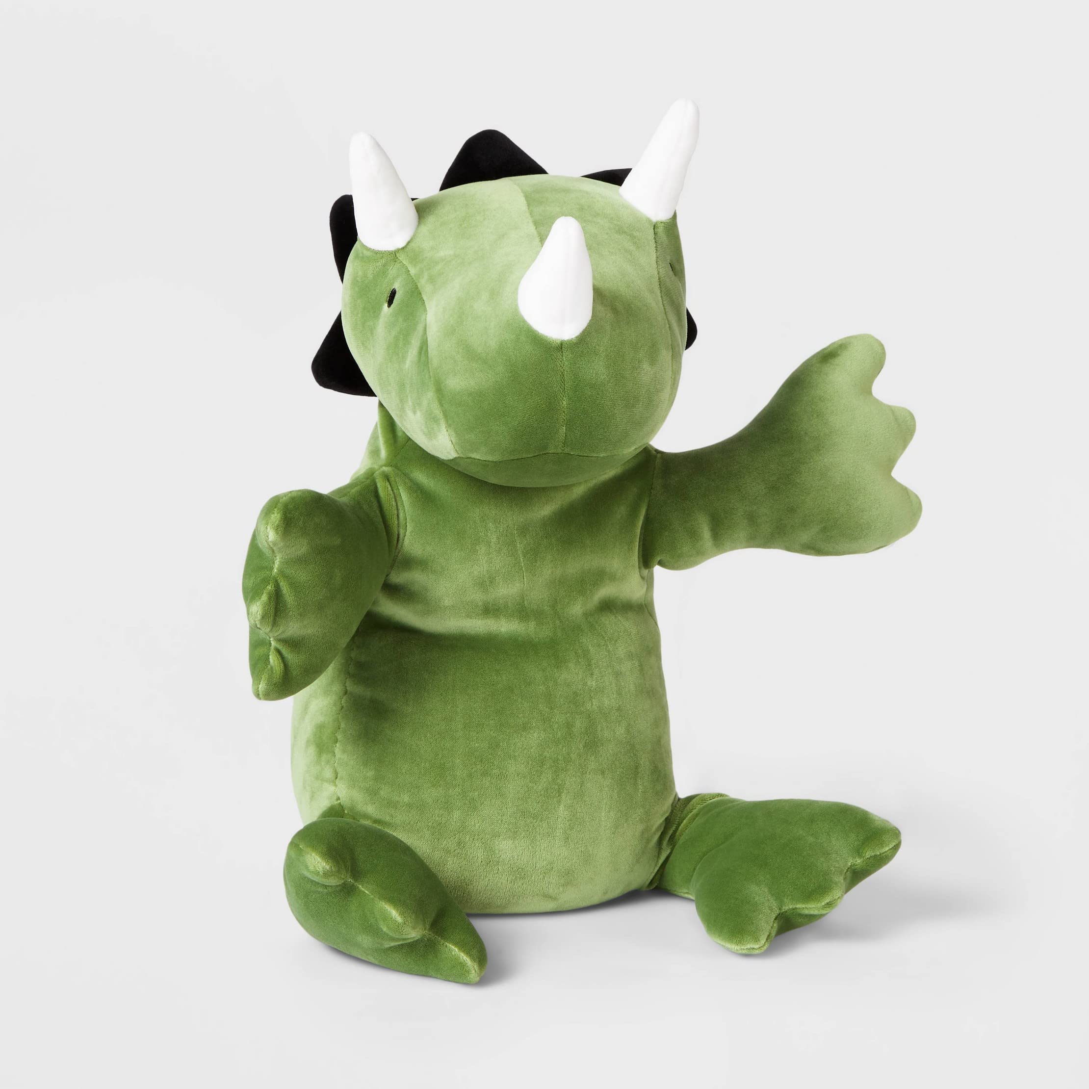 OSOCU Green Triceratops Microwavable Heating Pad - 16 Inch Weighted Plush Dinosaur with Lavender Scent